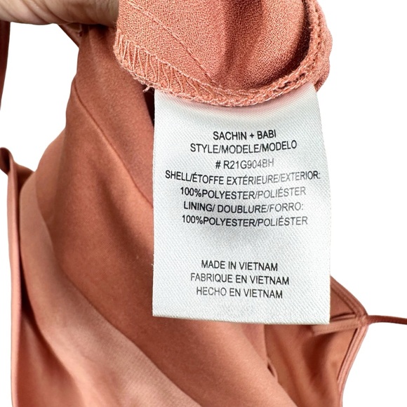 BHLDN Sachin & Babi Cali Satin Cowl Neck Slip Midi Dress Sedona Sunset SZ 8 - Picture 12 of 16